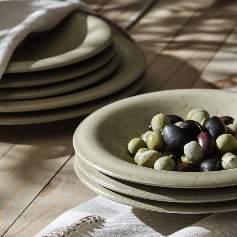 Aro 12-Piece Off-White Ceramic Dinnerware Set, Service for 4