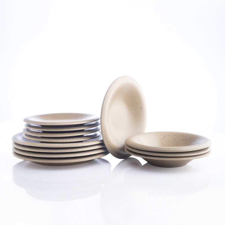 Aro 12-Piece Off-White Ceramic Dinnerware Set, Service for 4