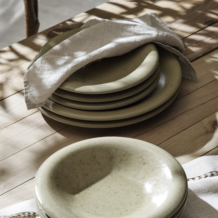Aro 12-Piece Off-White Ceramic Dinnerware Set, Service for 4