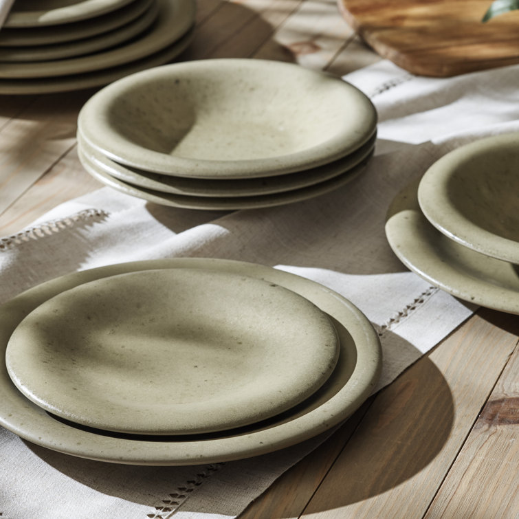 Aro 12-Piece Off-White Ceramic Dinnerware Set, Service for 4