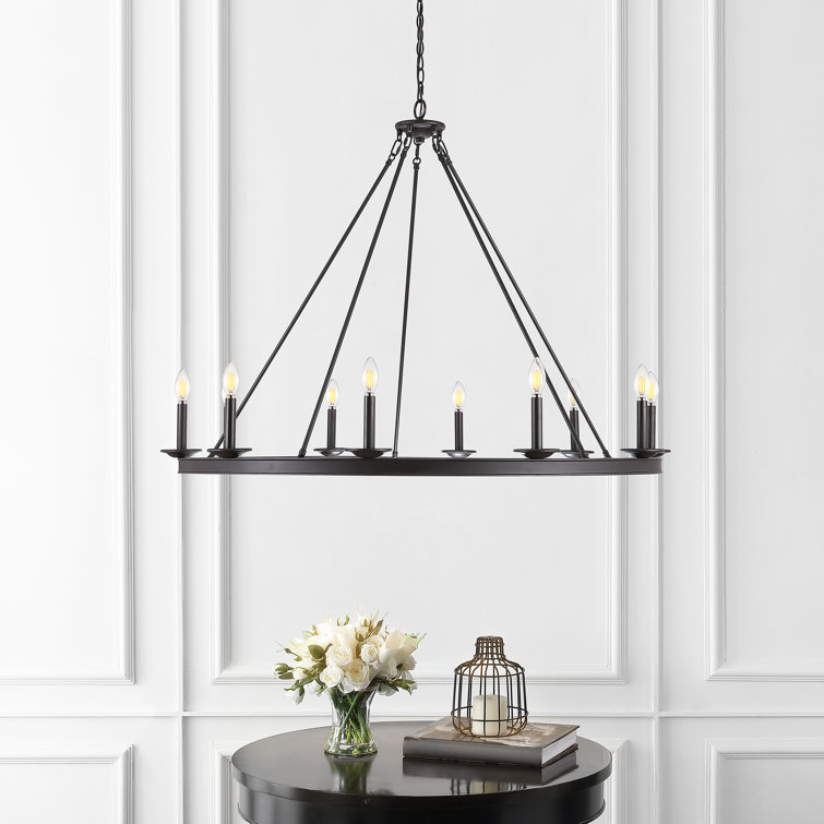 Telta 10-Light Oil Rubbed Bronze Candle Chandelier