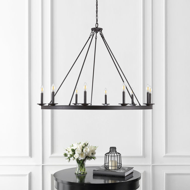 Telta 10-Light Oil Rubbed Bronze Candle Chandelier