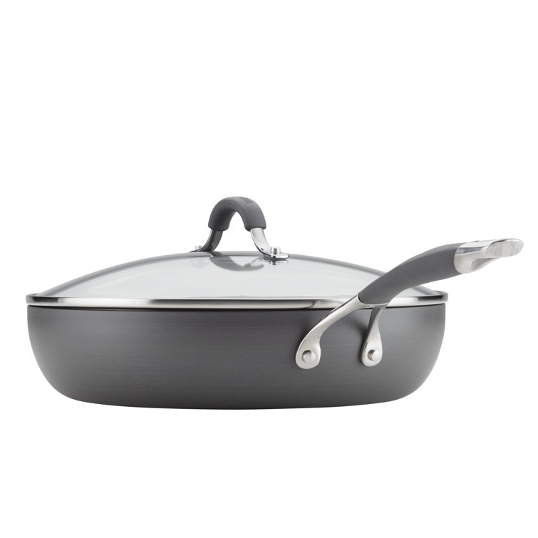 Circulon Radiance 12" Gray Aluminum Nonstick Deep Skillet with Lid