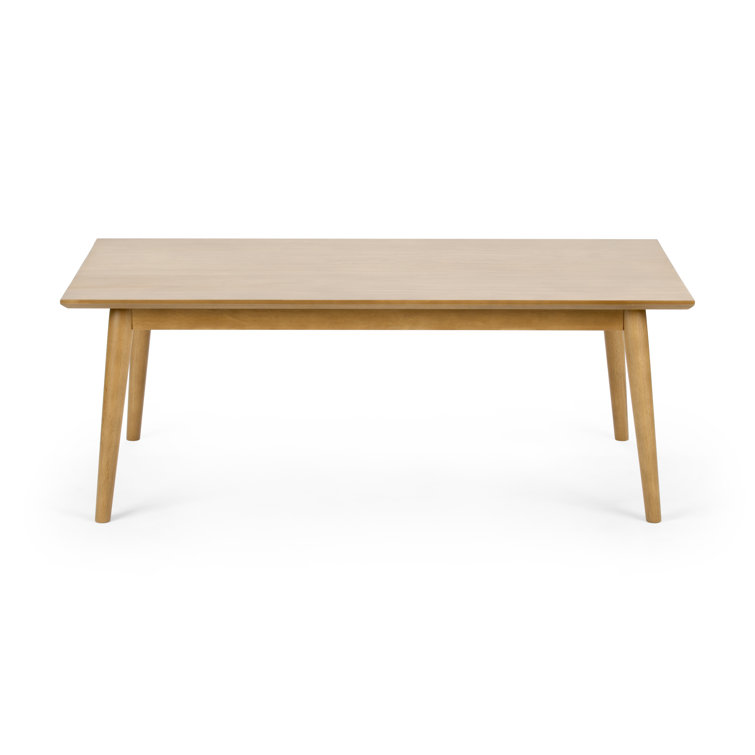 Pecan Solid Wood Mid-Century Modern Rectangular Coffee Table