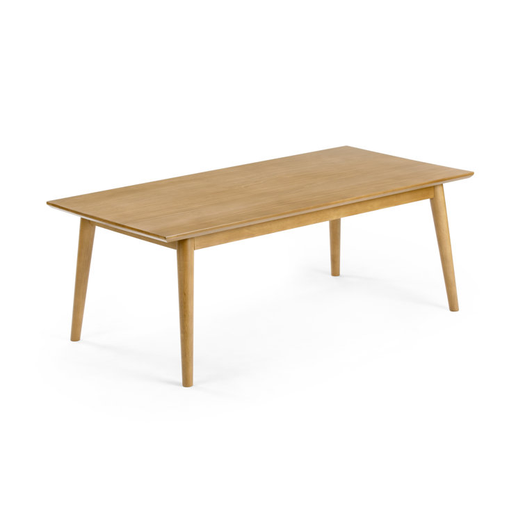 Pecan Solid Wood Mid-Century Modern Rectangular Coffee Table