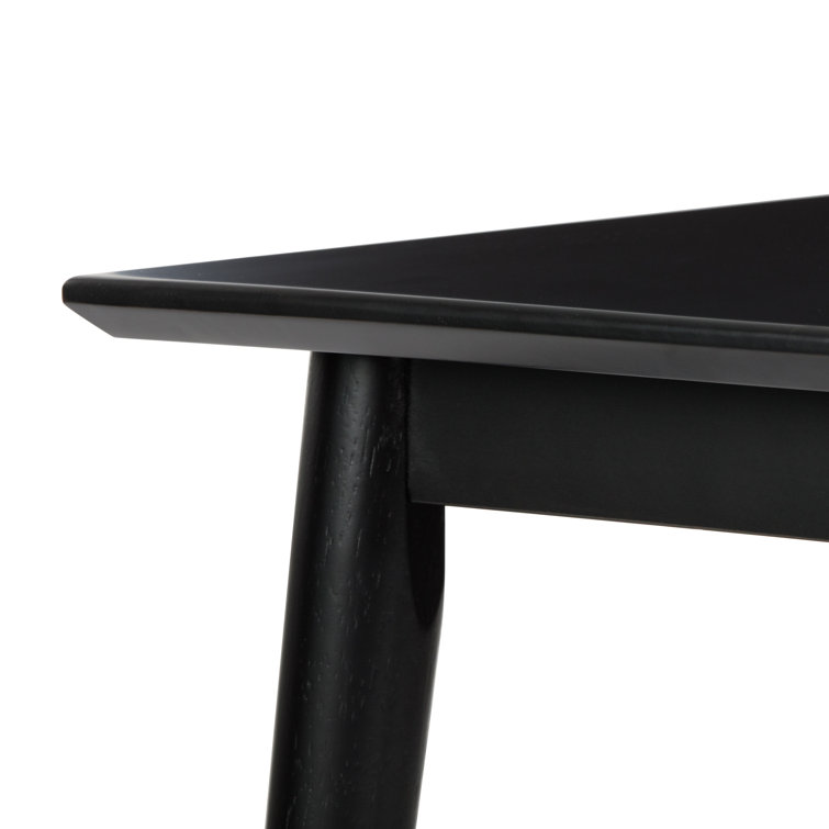 Black Pine Wood Mid Century Modern Square Side Table