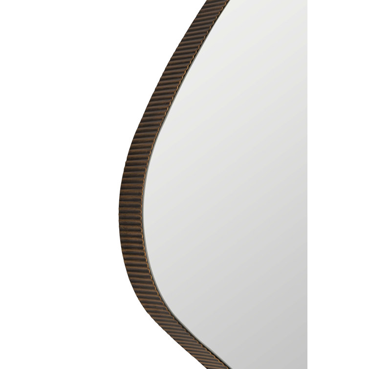 Andy Asymmetrical Gold Metal Framed Wall Mirror
