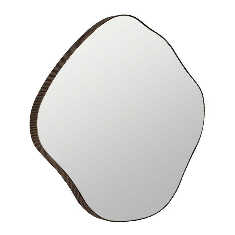 Andy Asymmetrical Gold Metal Framed Wall Mirror