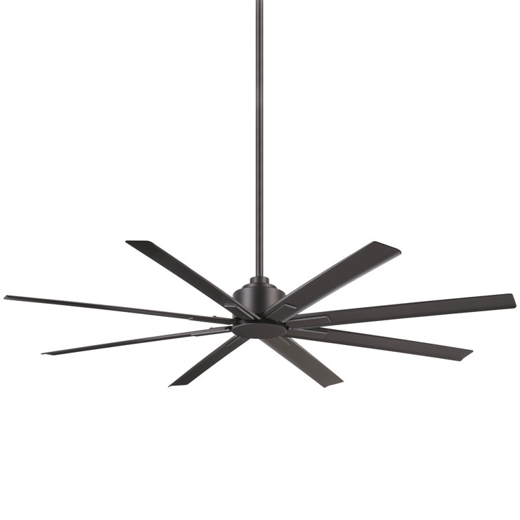 65" Smoked Iron 8-Blade Smart Ceiling Fan with Remote