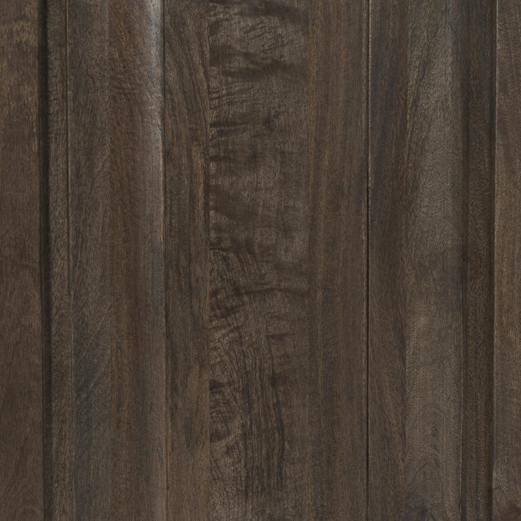 Cocoa Brown Mango Wood 3-Drawer Nightstand with Beveled Edge