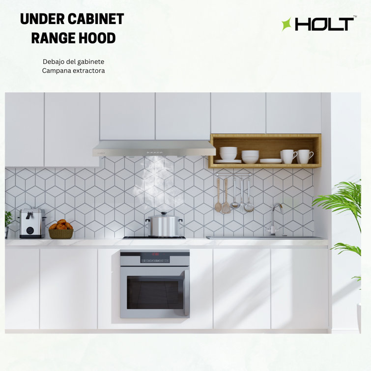 Holt 30'' Stainless Steel Under Cabinet Range Hood with LED Lights