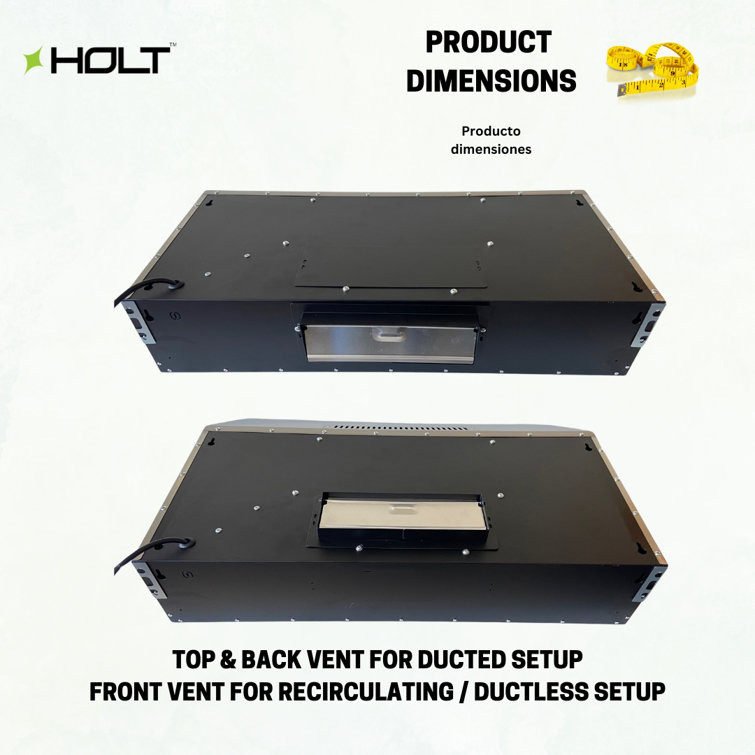 Holt 30'' Stainless Steel Under Cabinet Range Hood with LED Lights