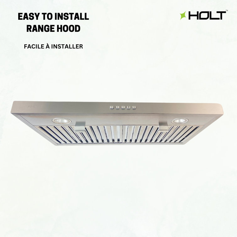 Holt 30'' Stainless Steel Under Cabinet Range Hood with LED Lights