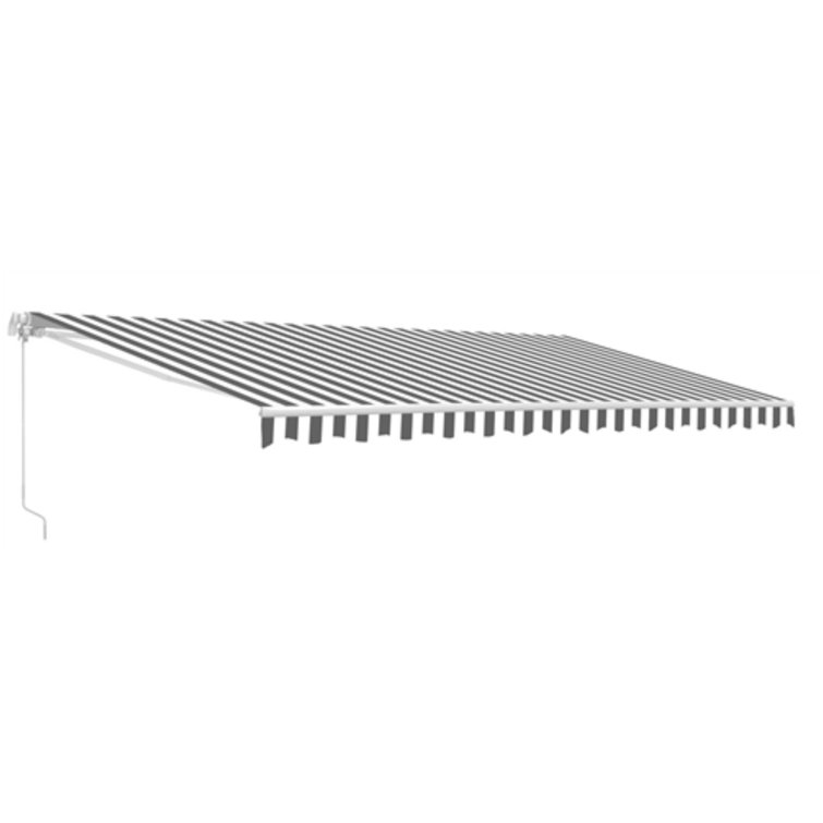 ALEKO Motorized Retractable Red and White Striped Patio Awning