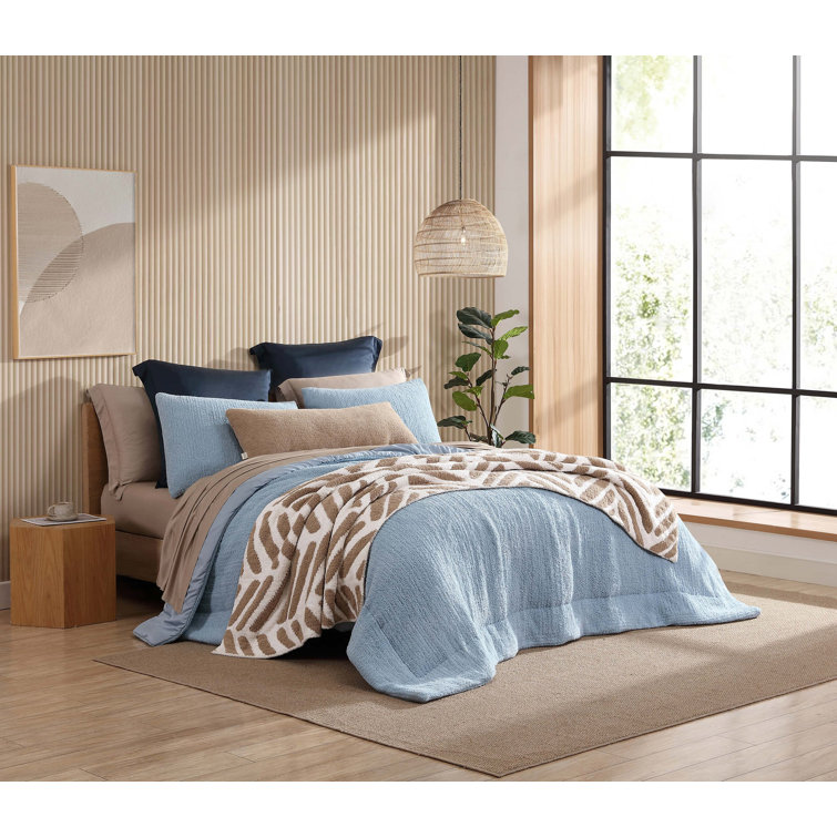 Dew Blue King Microfiber Reversible Comforter
