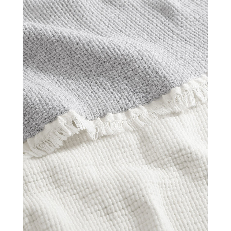 Fog Reversible Queen Cotton Muslin Quilt