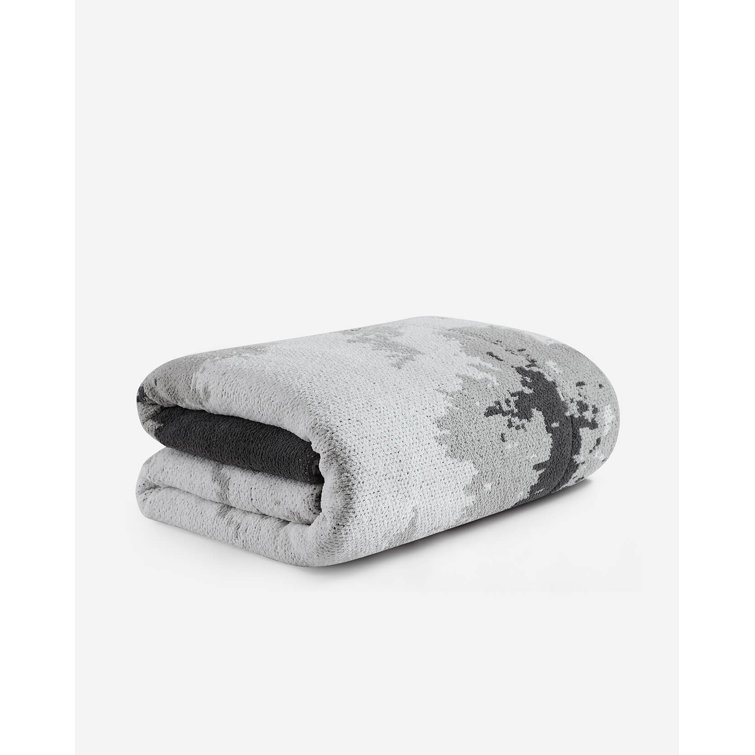 King Size White and Gray Reversible Comforter