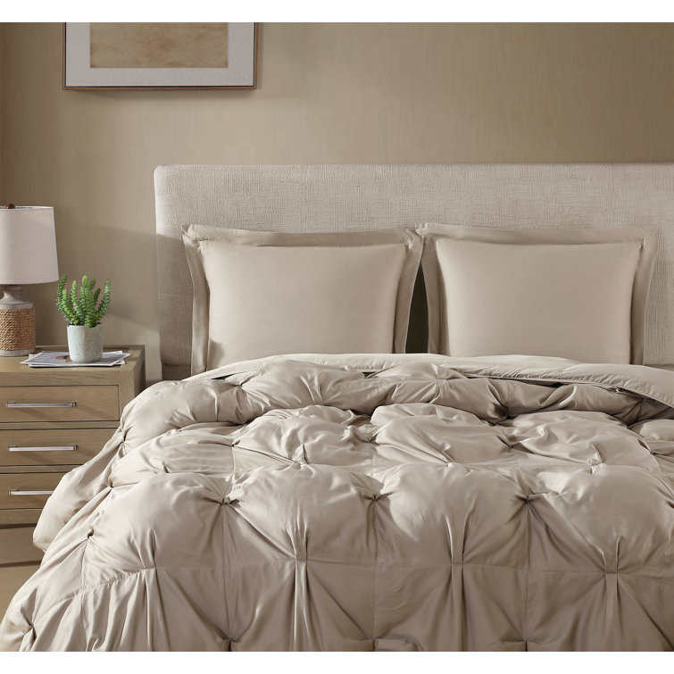 Taupe Viscose Bamboo Full Comforter with Recycled Filling
