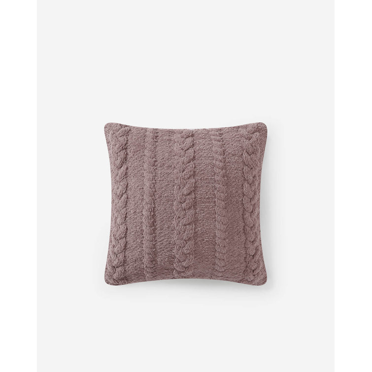 Rose Braided Memory Foam Throw Pillow 20" x 20"