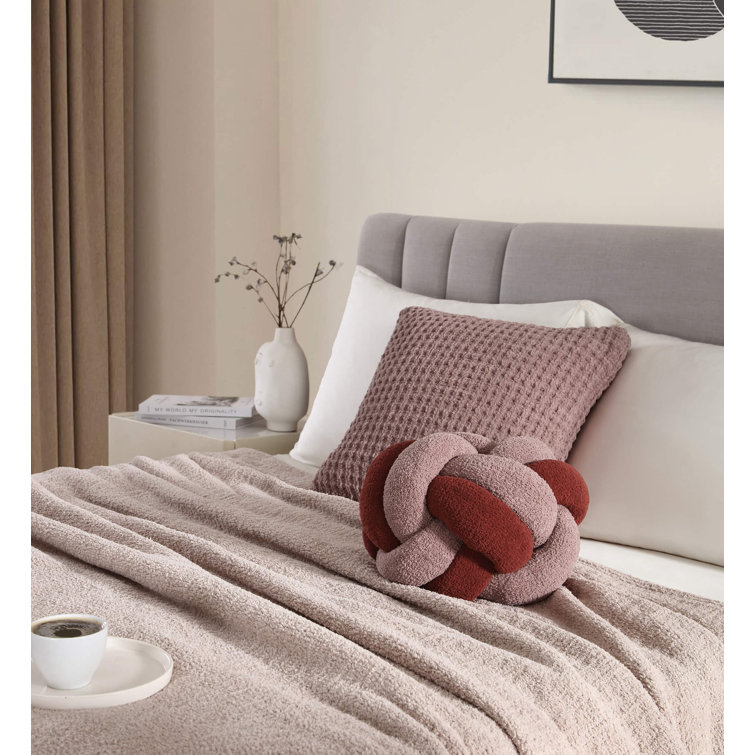 Pomegranate Rose Memory Foam Knot Throw Pillow
