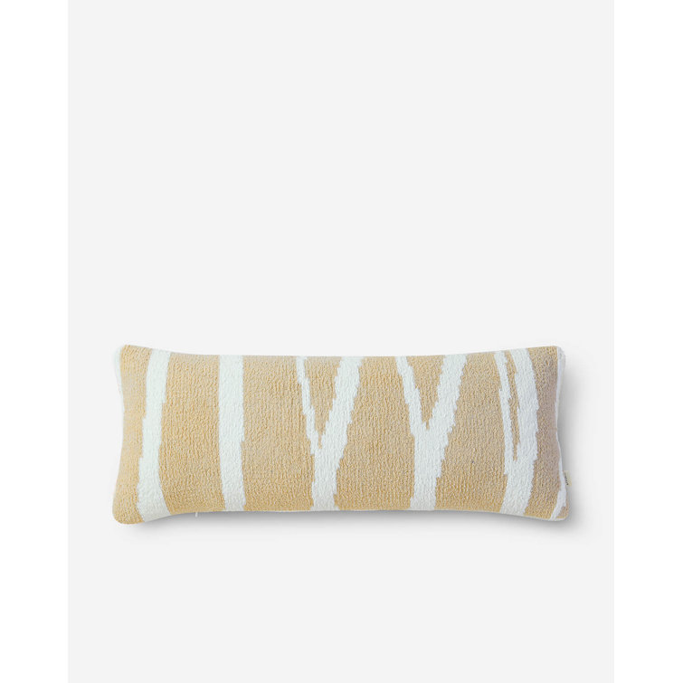 Sahara Tan and Off-White Memory Foam Lumbar Pillow