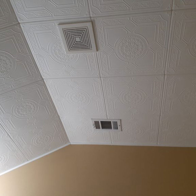 Kensington Gardens 1.6 ft. x 1.6 ft. Polystyrene Glue-up Ceiling Tile (Set of 48)
