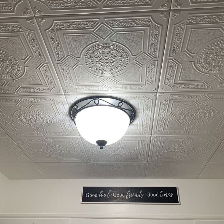 Kensington Gardens 1.6 ft. x 1.6 ft. Polystyrene Glue-up Ceiling Tile (Set of 48)