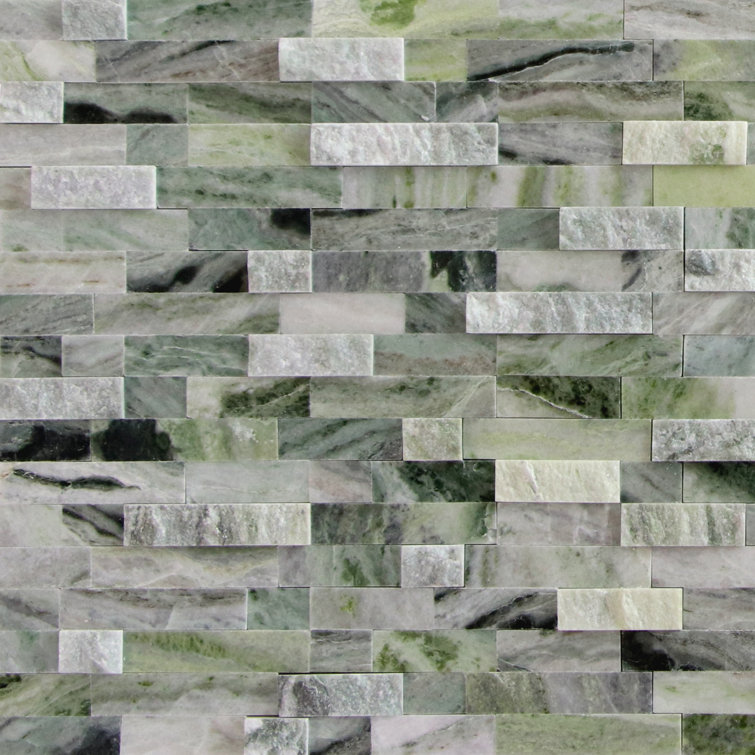 Emerald Green Natural Marble Peel and Stick Mosaic Tile