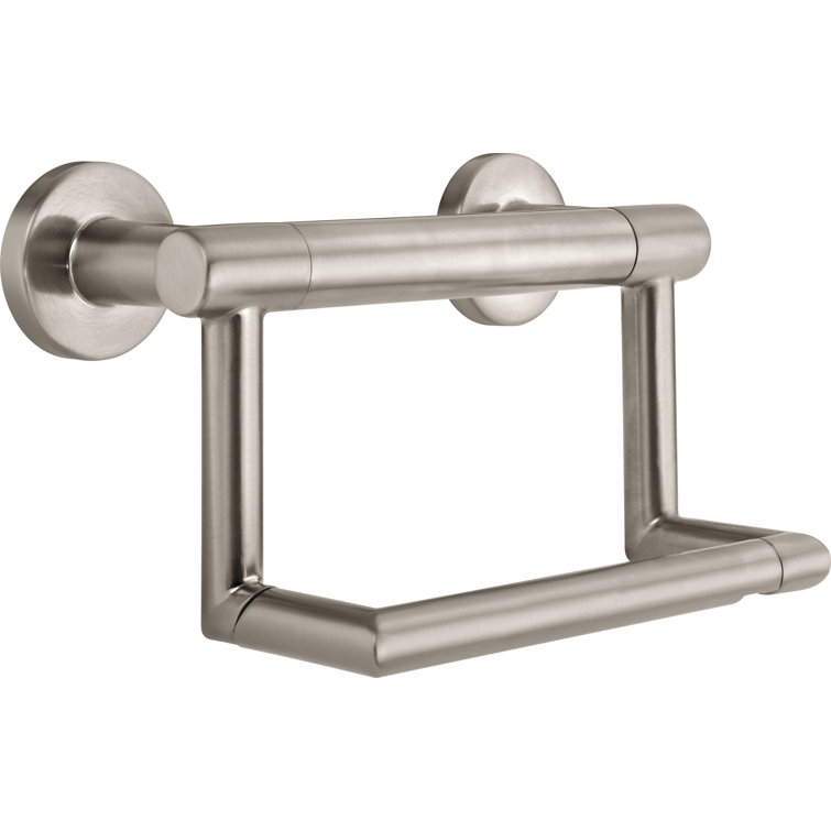 Stainless Steel Wall Mount Toilet Paper Holder with Assist Bar