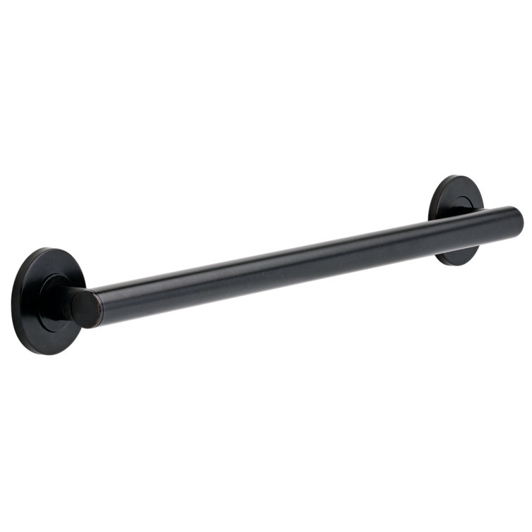 Matte Black 24" Stainless Steel Bathroom Grab Bar