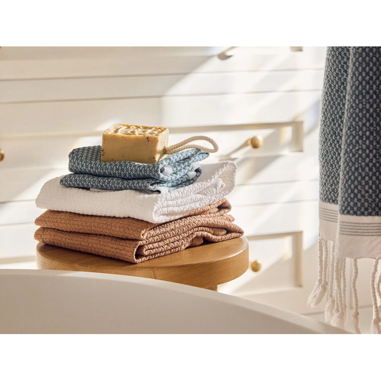 Organic Alpine White Turkish Cotton Washcloth Set