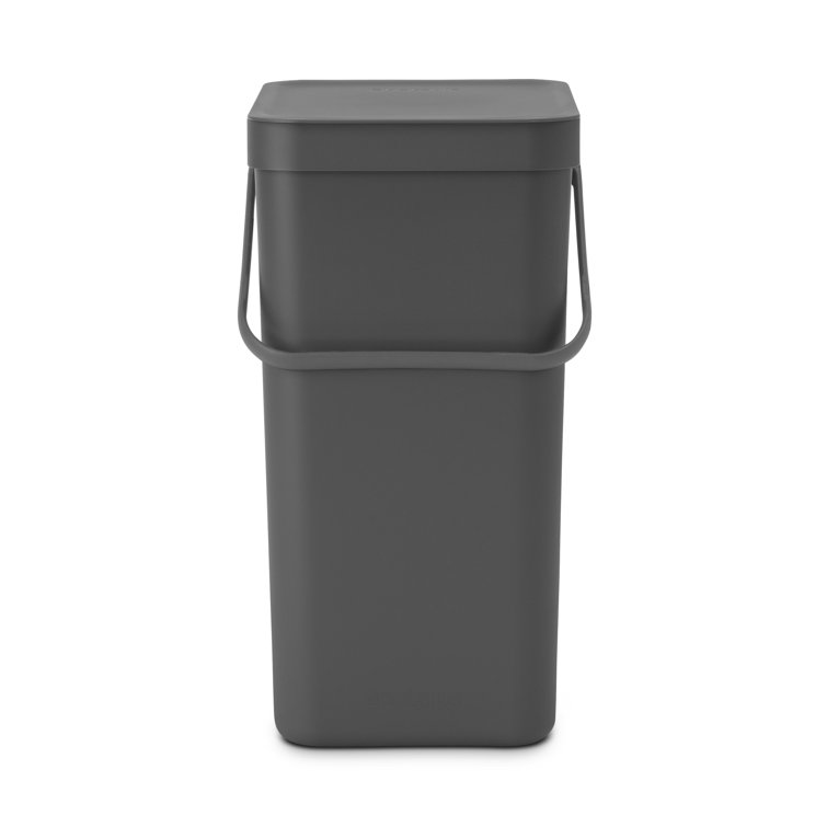 Gray Polypropylene 4.2 Gallon Recycling Bin for Kids