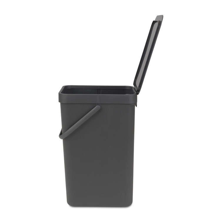 Gray Polypropylene 4.2 Gallon Recycling Bin for Kids