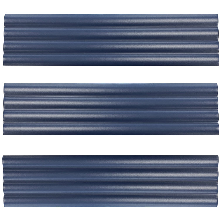 Blue Matte Fluted Ceramic 3x12 Rectified Tile