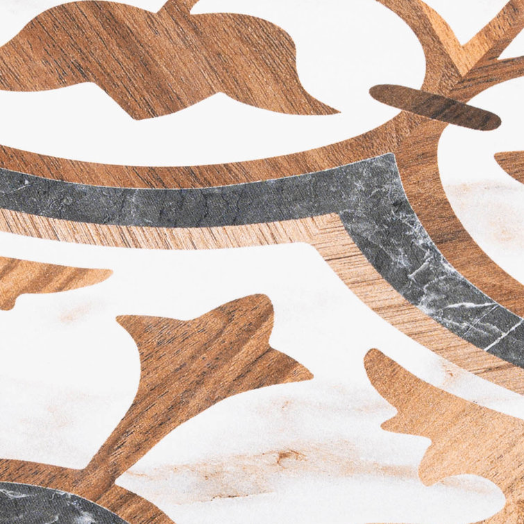 Istanelle 8" Brown and White Porcelain Encaustic Tile