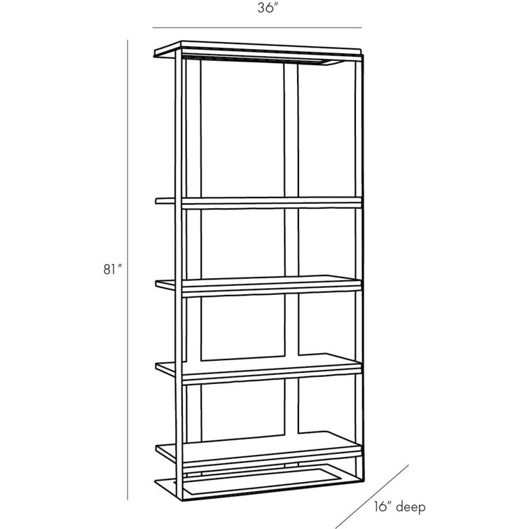 Gray Wood and Iron Industrial Bookshelf