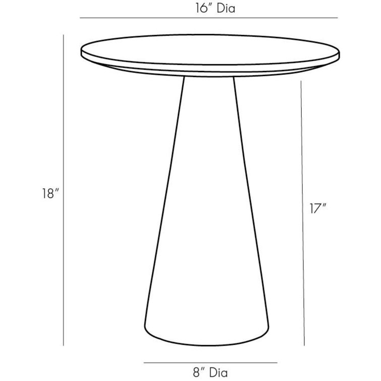 Icarius Green Marble and Metal Round Accent Table