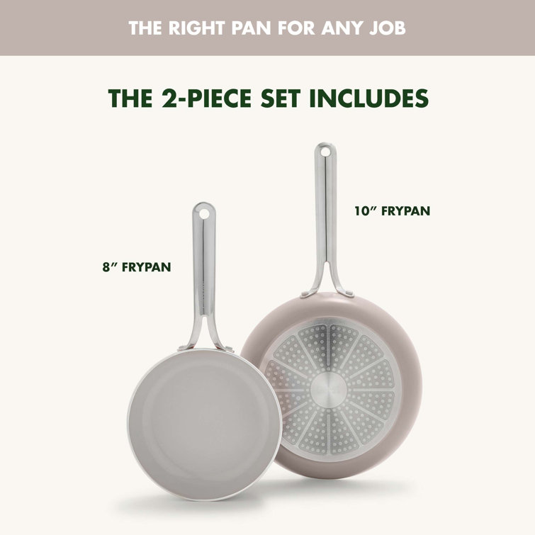 GreenPan Nova Clay Aluminum Ceramic Nonstick Frypan Set