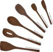 Premium Dark Brown Beechwood Utensil Set of 6