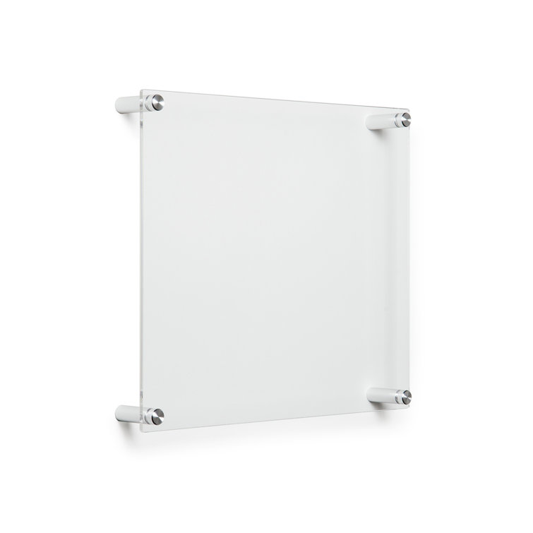 Silver 12x14 Acrylic Floating Wall Frame with Assembly Kit
