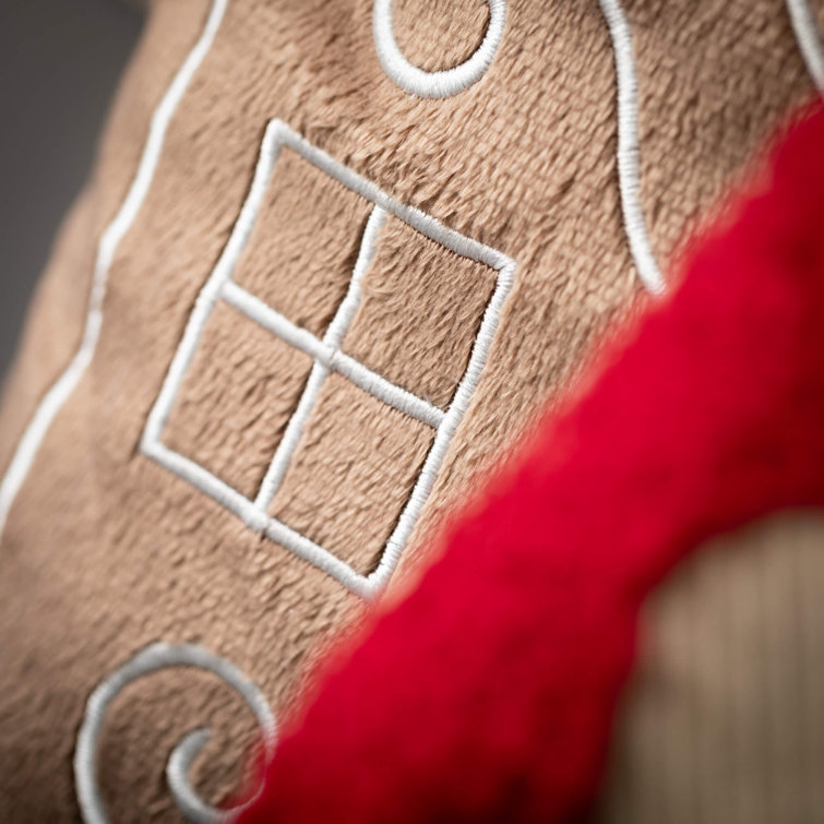 14" Gingerbread House Christmas Throw Pillows Set of 2, Multicolor