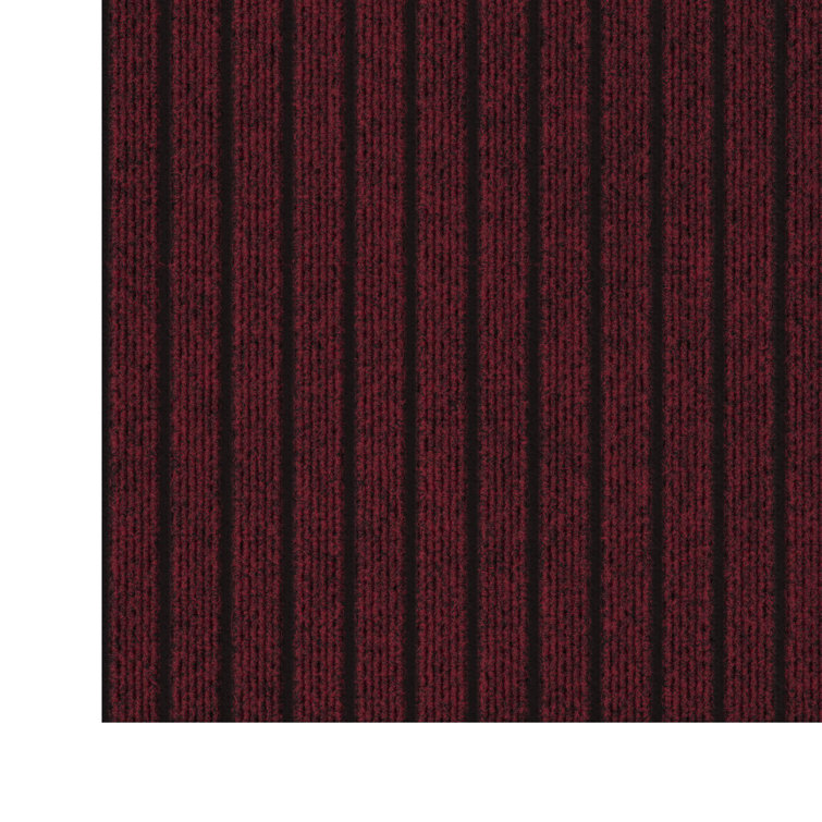 Gray Ribbed Polyester Utility Garage and Patio Rug 5' x 6'11"