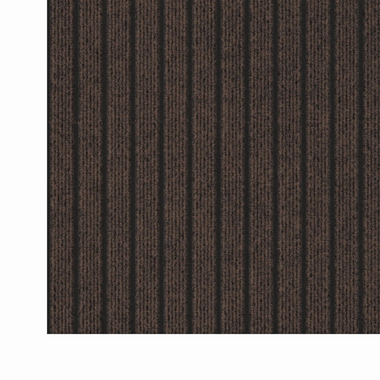Gray Non-Slip Synthetic Indoor/Outdoor Runner Rug, 2' x 10'
