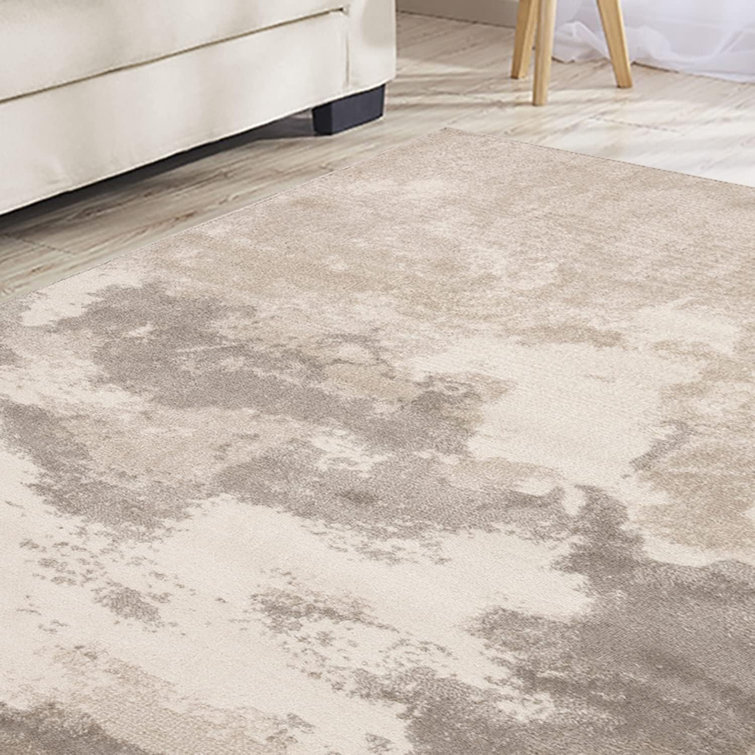 Elegant Pixie Abstract Swirls Indoor Area Rug, 7' x 9', Gray