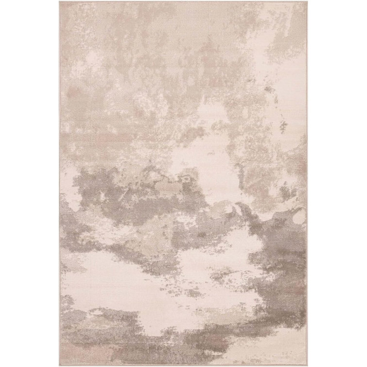 Elegant Pixie Abstract Swirls Indoor Area Rug, 7' x 9', Gray