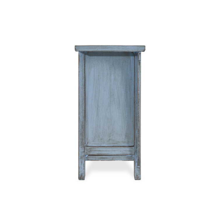 Crafton Blue Reclaimed Pine Wood 4-Door Sideboard
