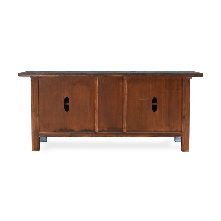 Crafton Blue Reclaimed Pine Wood 4-Door Sideboard