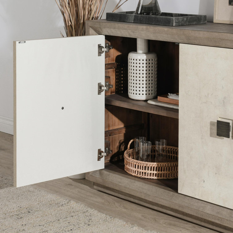 Classic Home Denver 50" Wood Distressed Gray Cabinet