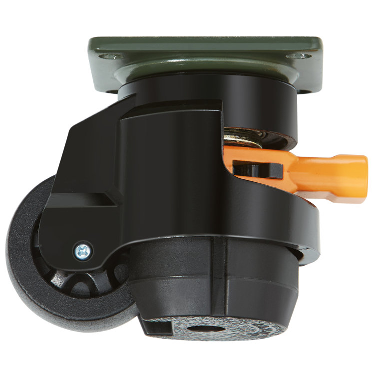 Heavy Duty 2-Inch Polyurethane Swivel Leveling Casters with Brake
