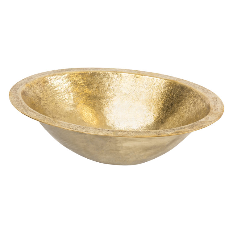Terra Firma Oval Polished Brass Undermount Copper Bathroom Sink